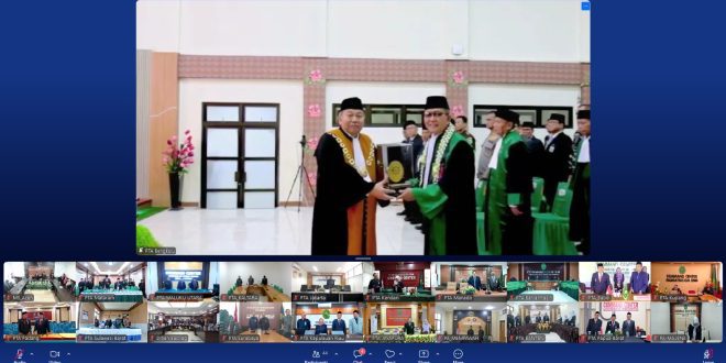 MS Aceh Ikuti Wisuda Purnabakti Ketua PTA Bengkulu Secara Daring