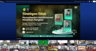 MS Aceh Ikuti Sosialisasi Penyelesaian Administrasi Kenaikan Pangkat Tenaga Teknis Peradilan Agama Tahun 2026