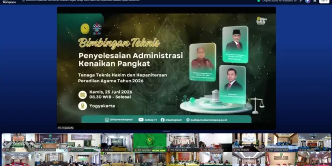 MS Aceh Ikuti Sosialisasi Penyelesaian Administrasi Kenaikan Pangkat Tenaga Teknis Peradilan Agama Tahun 2026