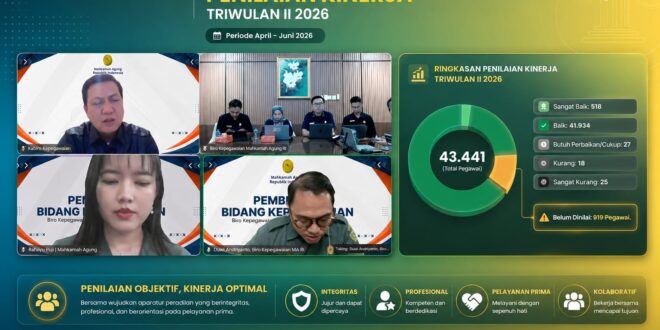 MS Aceh Ikuti Pembinaan Kepegawaian Mahkamah Agung RI Secara Virtual